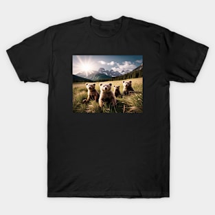 Baby Bears in a Meadow T-Shirt